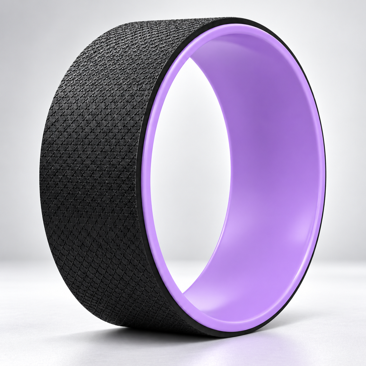 Yoga wheel grip and construction close-up