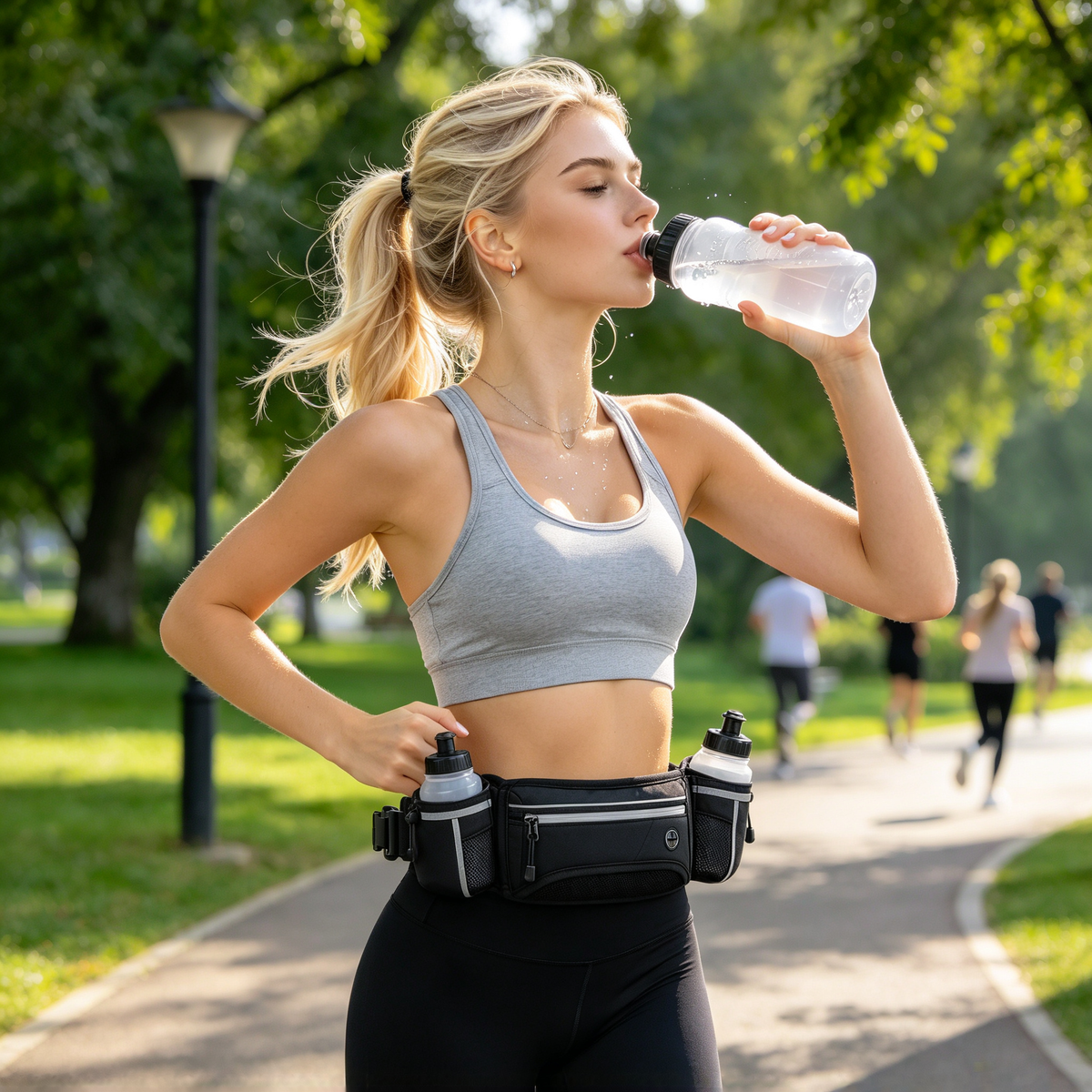 Adjustable Running Hydration Belt for Training and Race Days