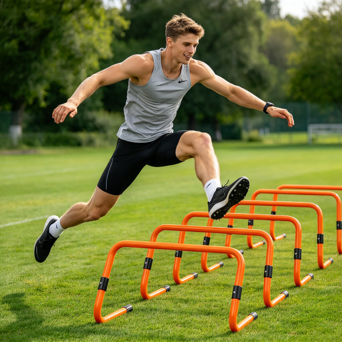 Running Track Hurdle Training Set for Footwork Practice