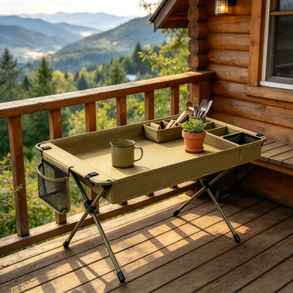 Portable Camping Table Organizer for Outdoor Cooking