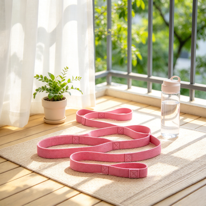 Yoga Stretching Strap with Multiple Grip Loops