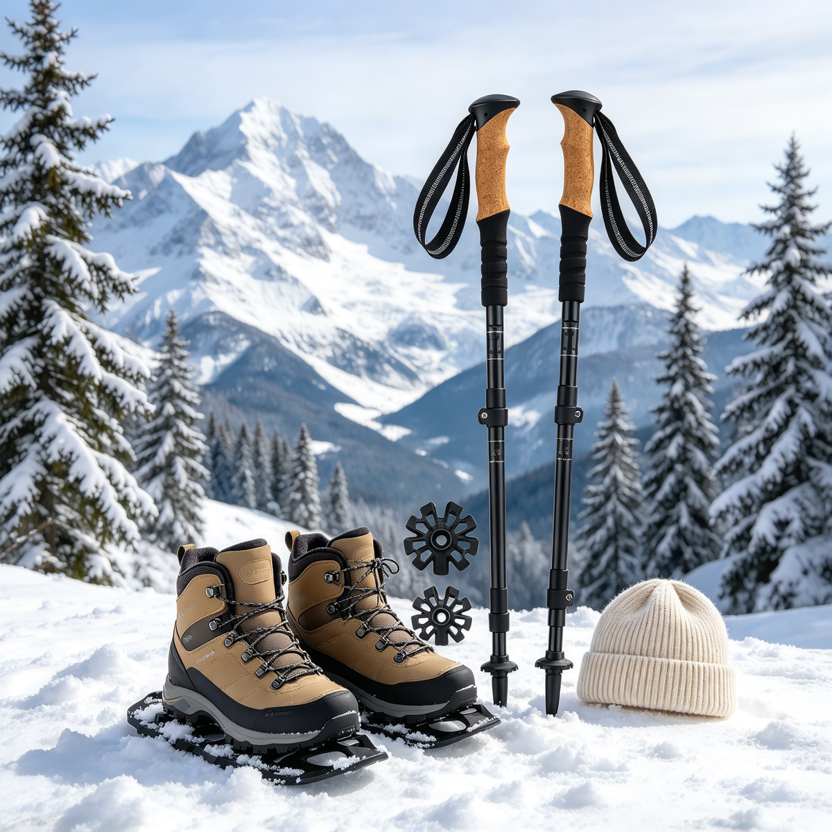 Portable Collapsible Trekking Poles for Trail Walking