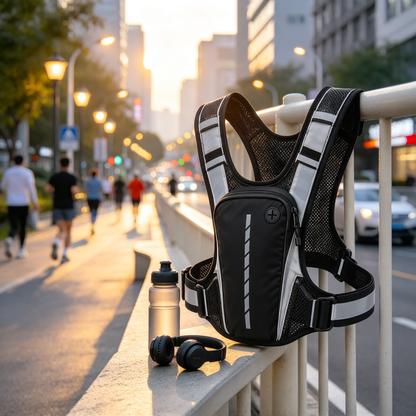 Reflective Running Vest for Low-Light Outdoor Training