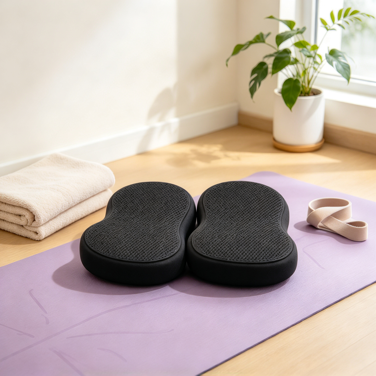 Non-Slip Yoga Knee Support Pads for Floor Poses