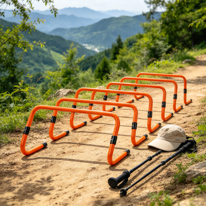 Running Track Hurdle Training Set for Footwork Practice